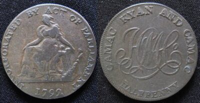 Ireland Dublin Halfpenny Token 1792