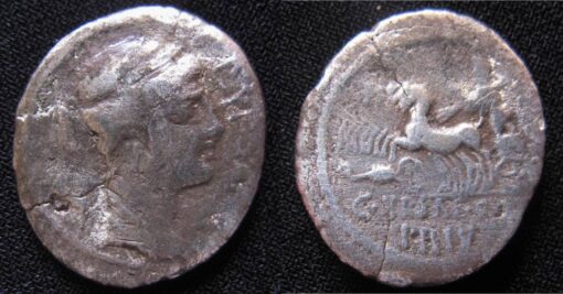 P. Plautius Hypsaeus. 60 BC. Denarius SOLD